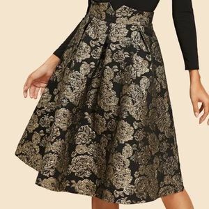 NWOT Jacquard Full Midi Skirt